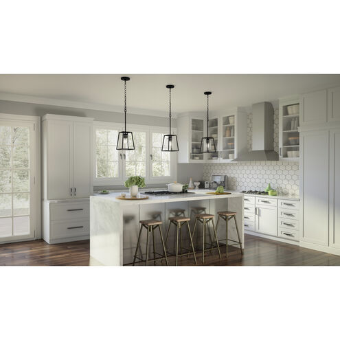 Prescott 1 Light 8 inch Matte Black Mini Pendant Ceiling Light, Small