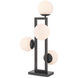 Pascal 25.79 inch 5 watt Bronze Highlight and White Glass Table Lamp Portable Light