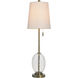 Cameron 32.5 inch 60 watt Antique Brass and Clear and White Table Lamp Portable Light