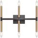 Notre Dame 6 Light 19 inch Oil Rubbed Bronze with Gold Vanity Light Wall Light