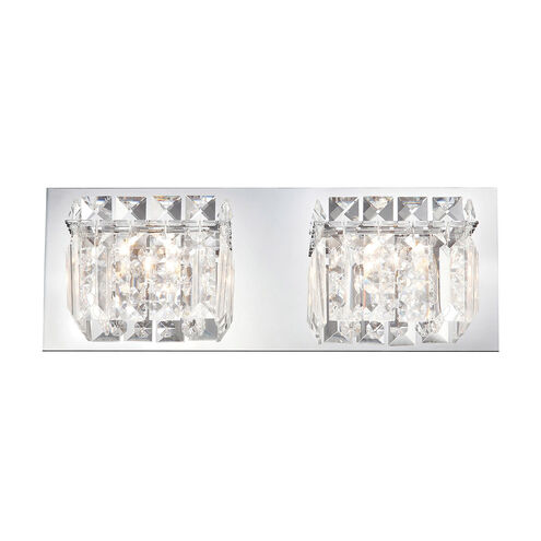 Bangor 2 Light 13.4 inch Chrome Vanity Light Wall Light