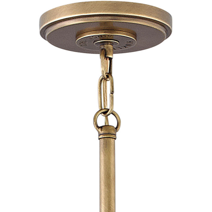 Fletcher 3 Light 22 inch Aged Zinc with Heritage Brass Indoor Chandelier Ceiling Light