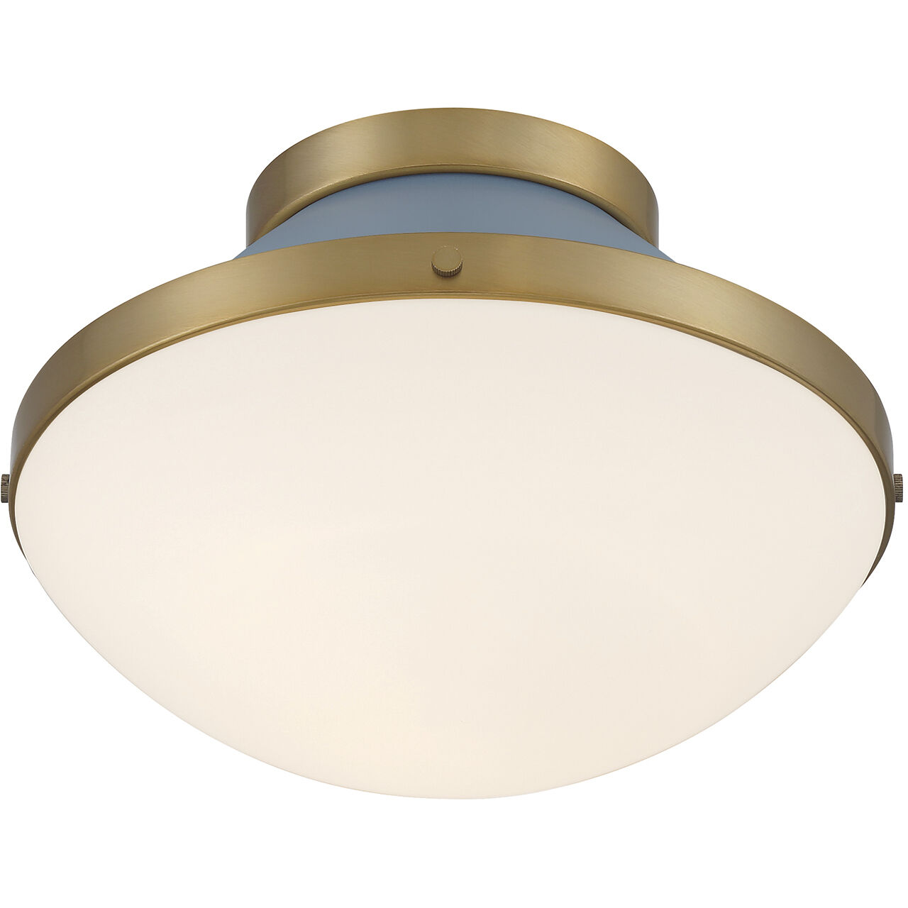 Xander 1 Light 12.25 inch Vibrant Gold and Blue Flush Mount Ceiling Light