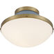 Xander 1 Light 12.25 inch Vibrant Gold and Blue Flush Mount Ceiling Light
