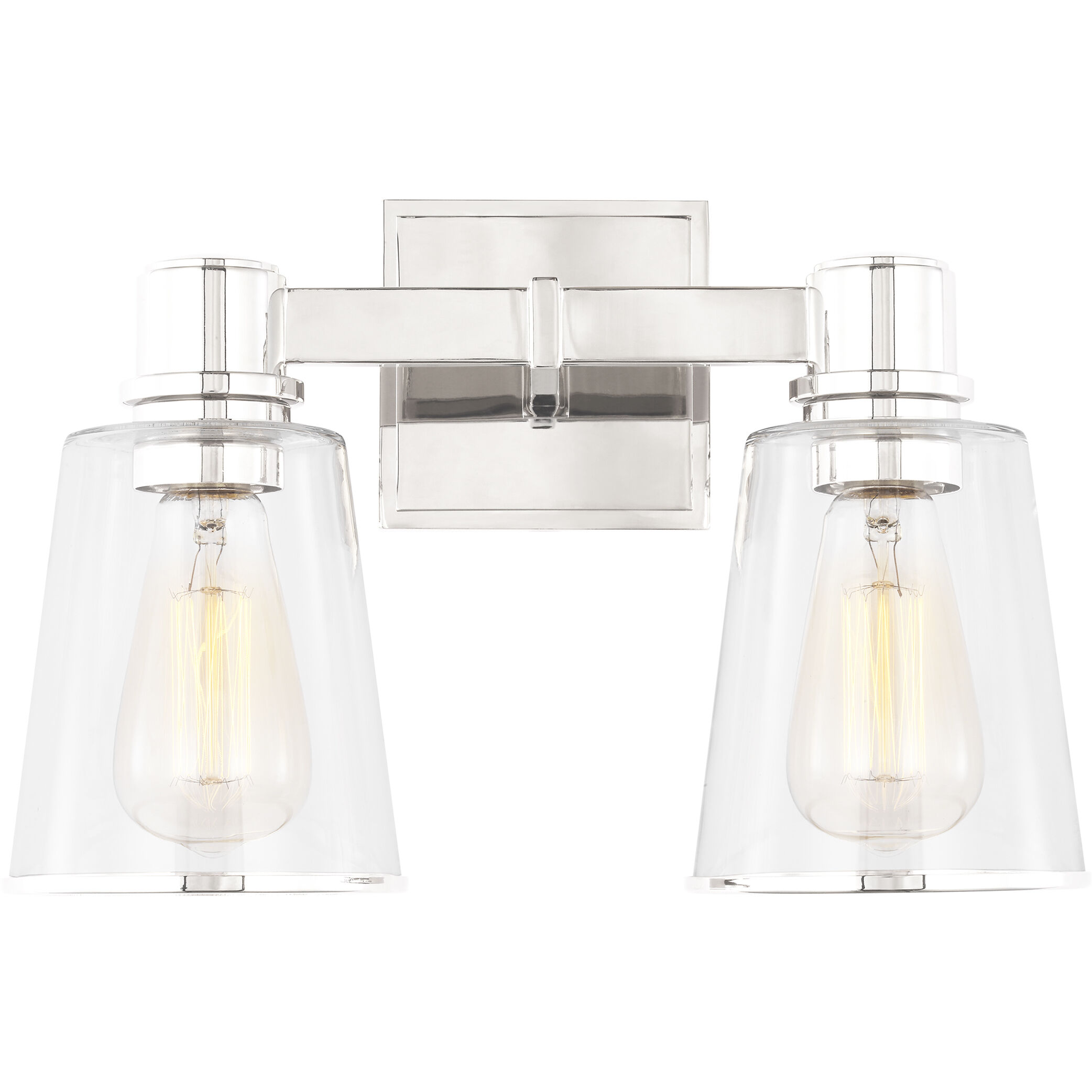 C&M by Chapman & Myers Alessa 2 Light 13.63 inch Polished Nickel Bath Vanity Wall Sconce Wall Light