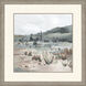 Blue Cactus Field Gray and Beige and Blue and Green Framed Art