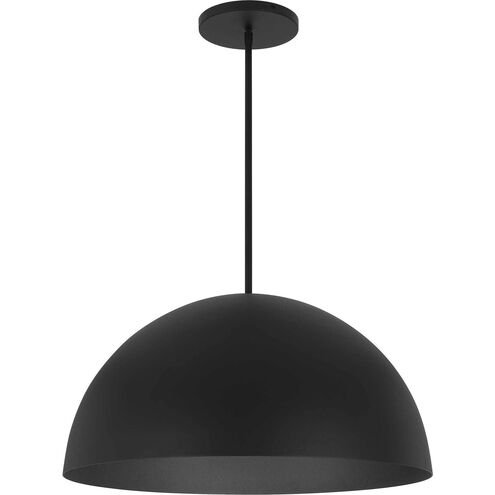 Half Round LED 23.63 inch Sand Black Outdoor Pendant