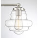 Vintage 3 Light 26 inch Polished Nickel Bathroom Vanity Light Wall Light