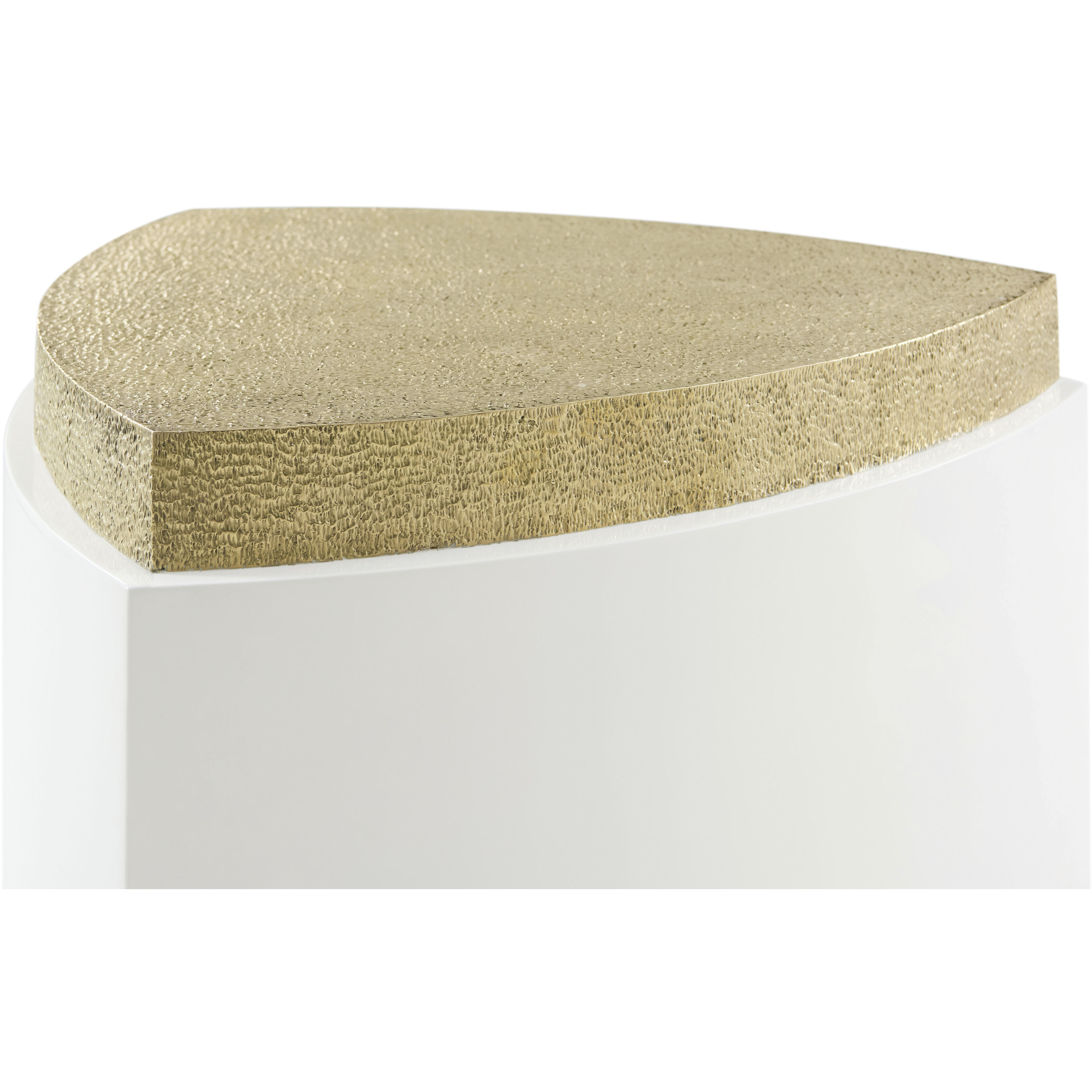 Judith Leiber Couture 24 X 24 inch Solstice / Polished Textured Brass Side Table, Wooden
