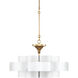 Grand Lotus 1 Light 20 inch Sugar White/Comtemoprary Gold Leaf Chandelier Ceiling Light, Small, Convertible to Semi-Flush 