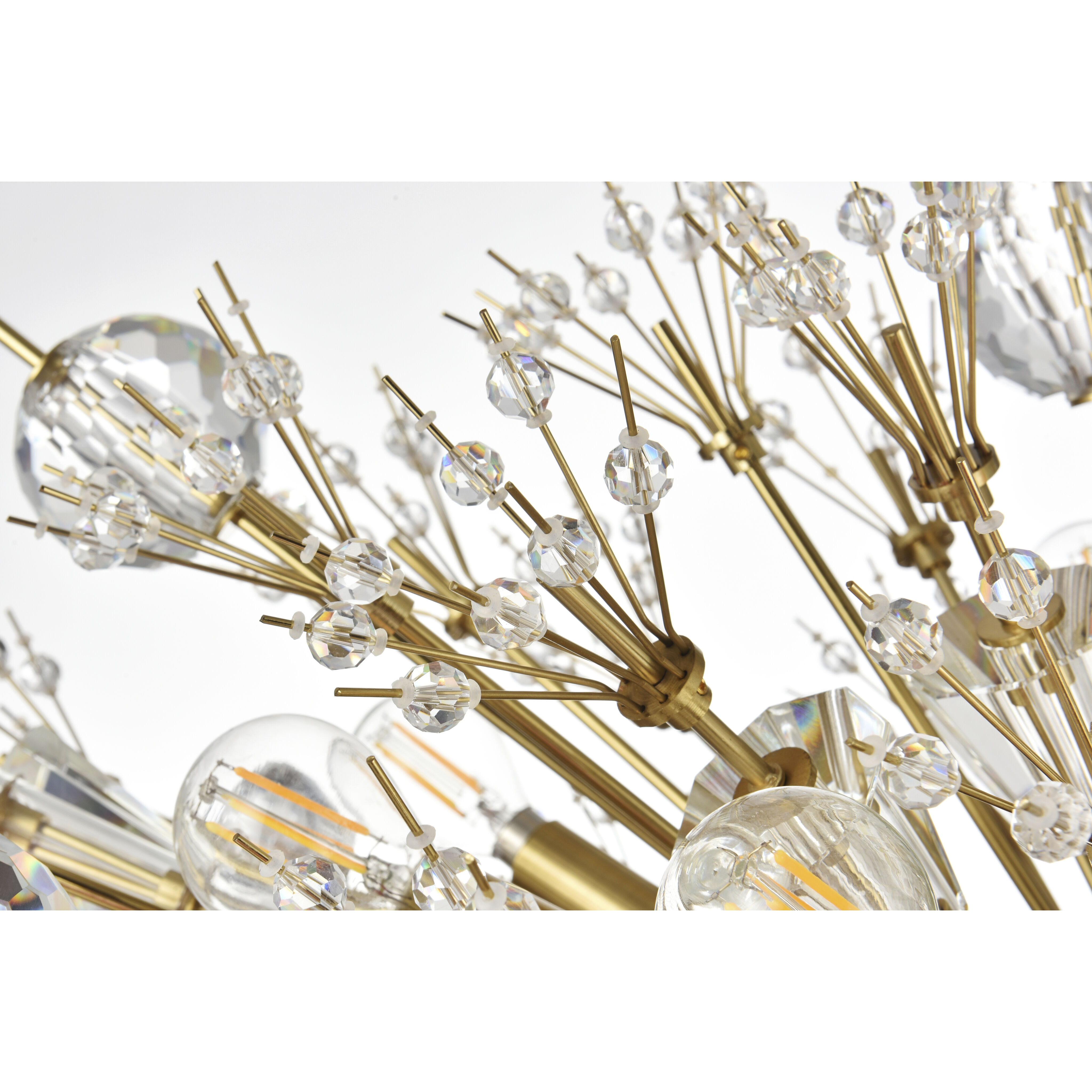 Vera 100 Light 25.5 inch Satin Gold Chandelier Ceiling Light