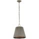 Granada 1 Light 15 inch Weathered Brass Pendant Ceiling Light
