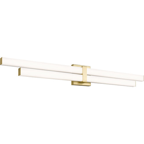 Zane LED 40 inch Modern Gold Vanity Wall Light