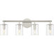 Hailie 4 Light 28 inch Satin Nickel Vanity Light Wall Light