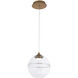 Bistro LED 14 inch Aged Brass Pendant Ceiling Light, dweLED