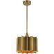 Alora Mood Plisse Pendant Ceiling Light in Aged Gold