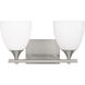 Drew & Jonathan Toffino 2 Light 16 inch Brushed Steel Wall Bath Fixture Wall Light