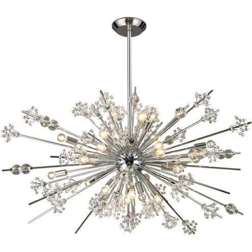 Starburst 29 Light 48 inch Polished Chrome Chandelier Ceiling Light