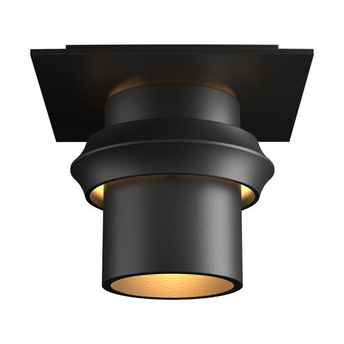 Twilight 1 Light 6 inch Coastal Black Outdoor Semi-Flush, Small