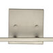 West End 2 Light 15 inch Brushed Nickel Vanity Light Wall Light