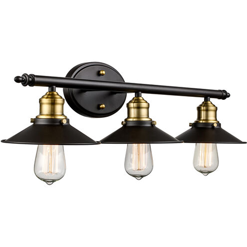 Griswald 3 Light 25 inch Rubbed Oil Bronze Vanity Bar Wall Light