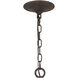 Fusion 6 Light 25 inch Rustic Black Pendant Ceiling Light