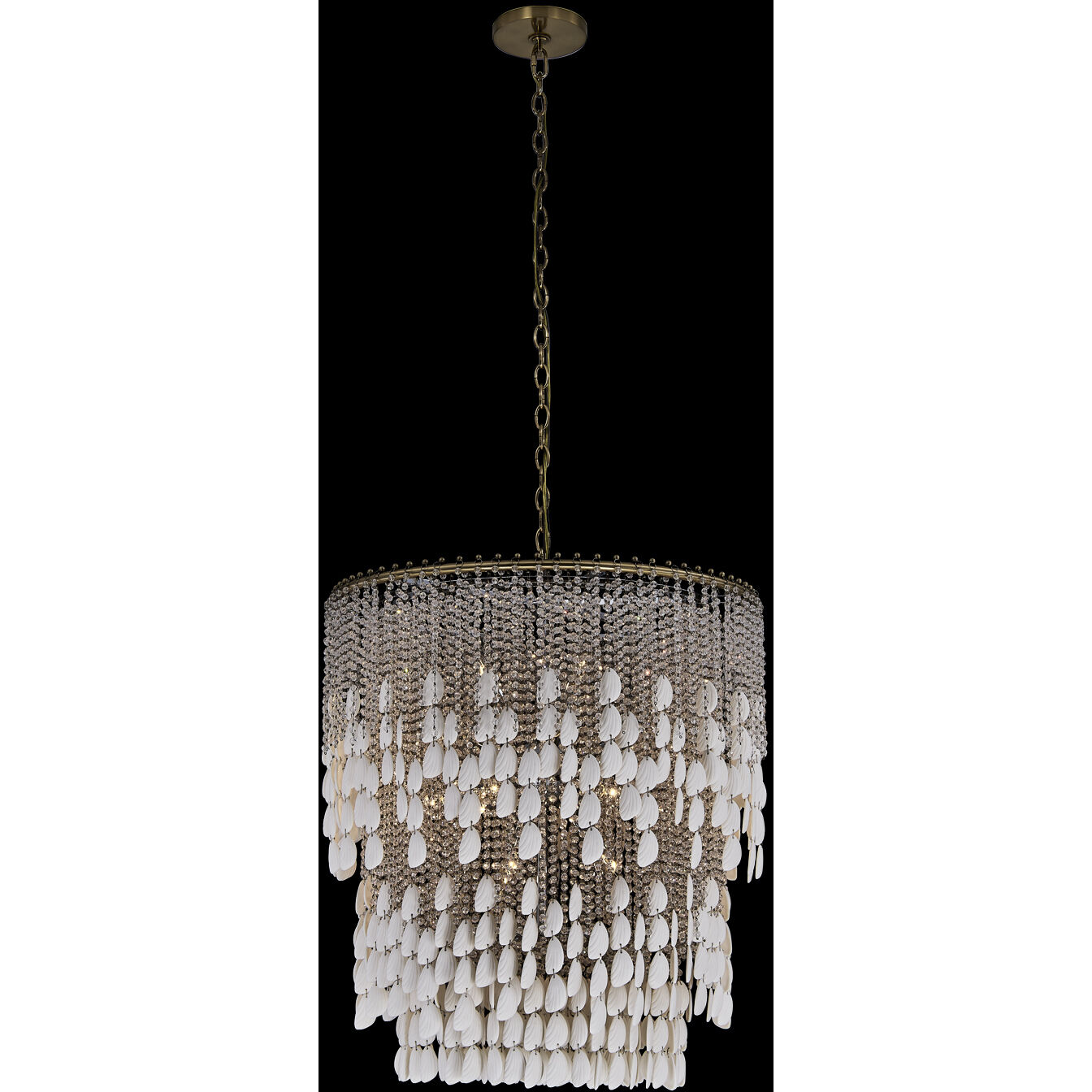 Farfalle 18 Light 28 inch Brushed Champagne Gold Chandelier Ceiling Light