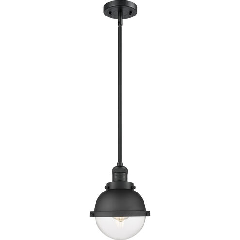 Franklin Restoration Hampden LED 7.25 inch Matte Black Mini Pendant Ceiling Light in Clear Glass