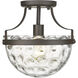 Quinn 1 Light 11 inch Oil Rubbed Bronze Semi-Flush Ceiling Light