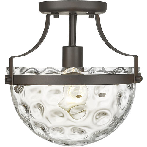 Quinn 1 Light 11 inch Oil Rubbed Bronze Semi-Flush Ceiling Light