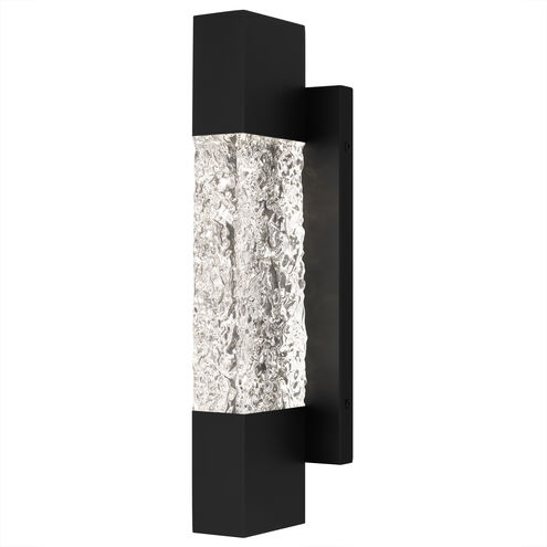 Solace LED 16 inch Matte Black Outdoor Wall Lantern, Medium