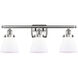 Ballston Small Cone LED 26 inch Brushed Satin Nickel Bath Vanity Light Wall Light in Matte White Glass, Ballston