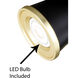 Fairhaven Textured Black and Natural Brass 7.00 watt LED Directional Ceiling Light