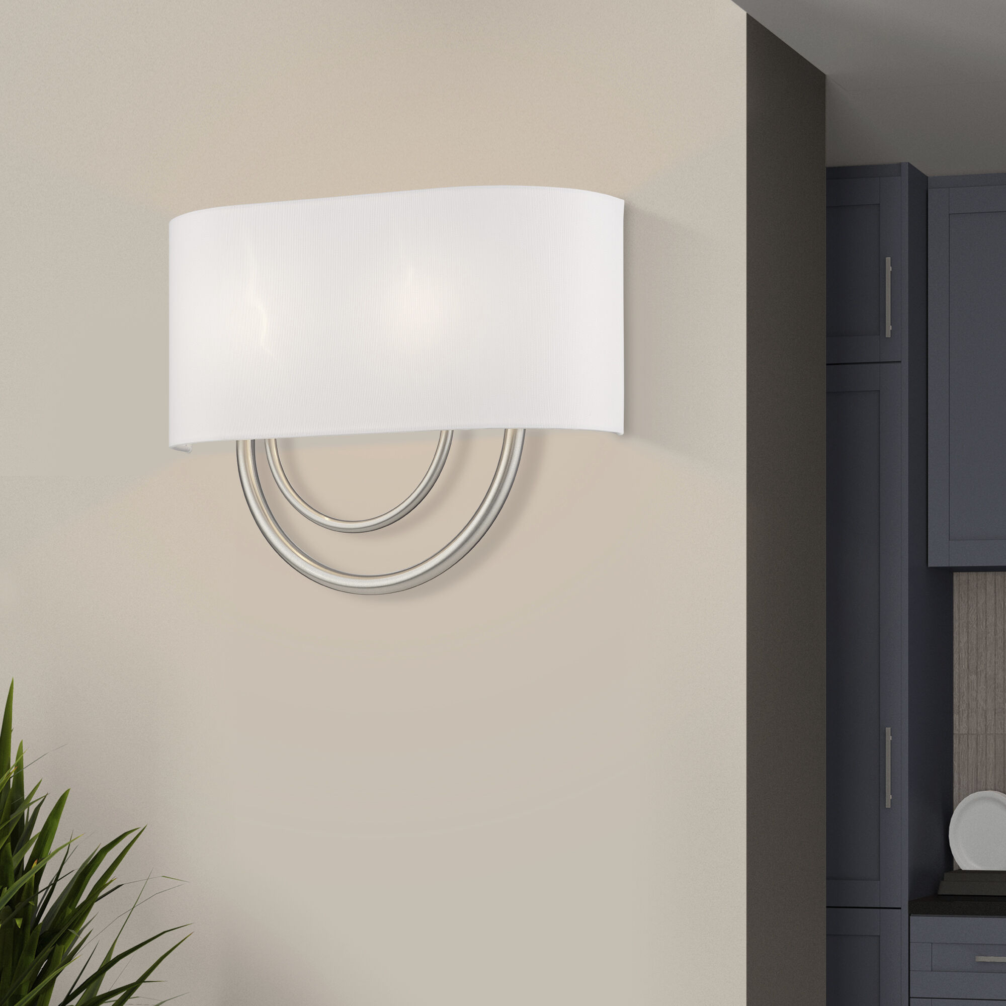 Stratton 2 Light 15 inch Brushed Nickel ADA Wall Sconce Wall Light