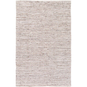 Jamie 72 X 48 inch Brown and Brown Area Rug, Cotton and Leather