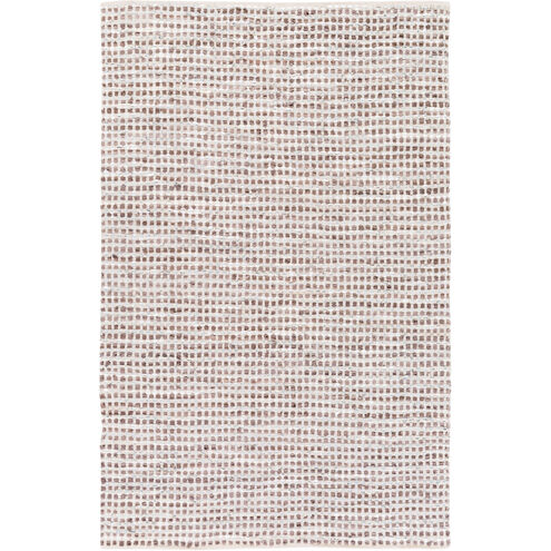 Jamie 72 X 48 inch Brown and Brown Area Rug, Cotton and Leather