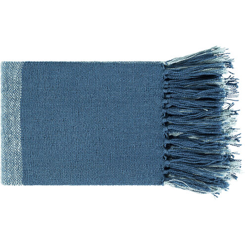 Bufflonne 60 X 50 inch Blue Throw, Rectangle