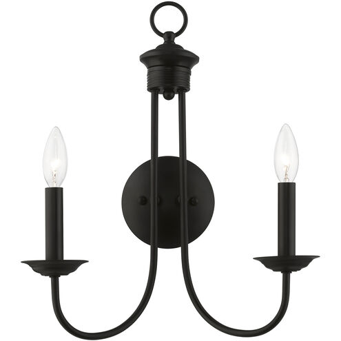 Estate 2 Light 14 inch Black Double Sconce Wall Light