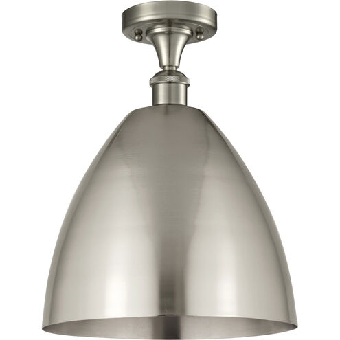 Ballston Dome LED 12 inch Brushed Satin Nickel Semi-Flush Mount Ceiling Light