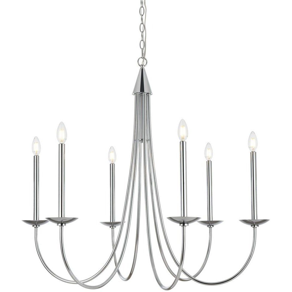 Cohen 6 Light 36 inch Chrome Chandelier Ceiling Light