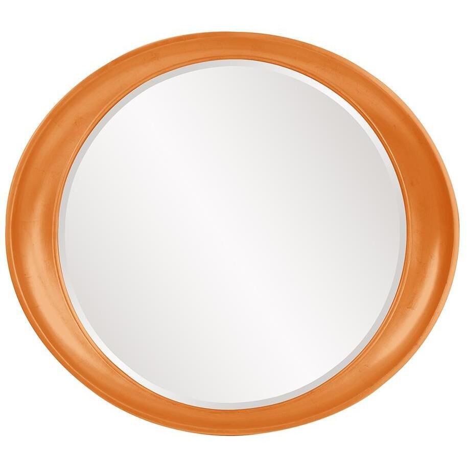 Ellipse 39 X 35 inch Glossy Orange Wall Mirror