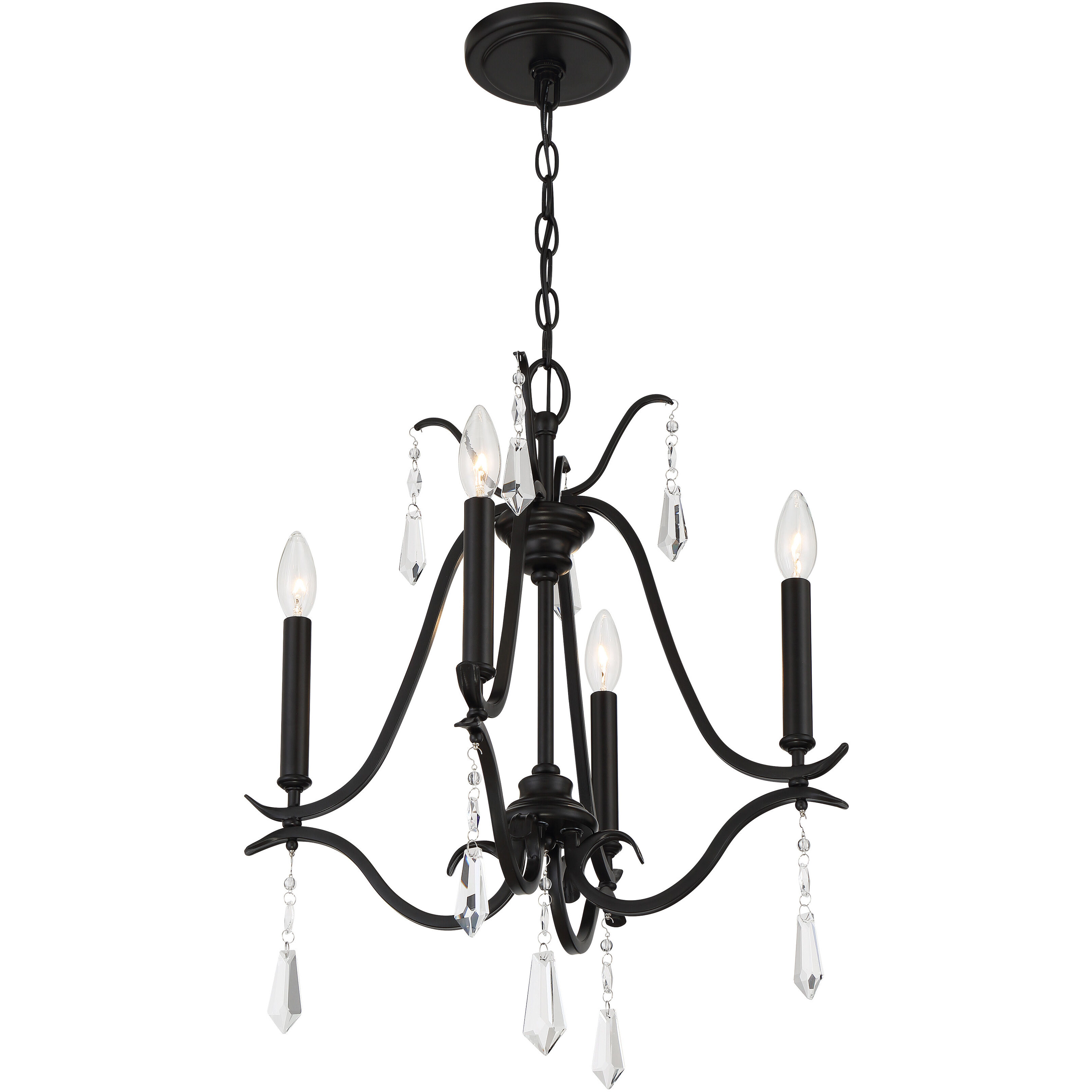 Laurel Estate 4 Light 18 inch Coal Chandelier Ceiling Light