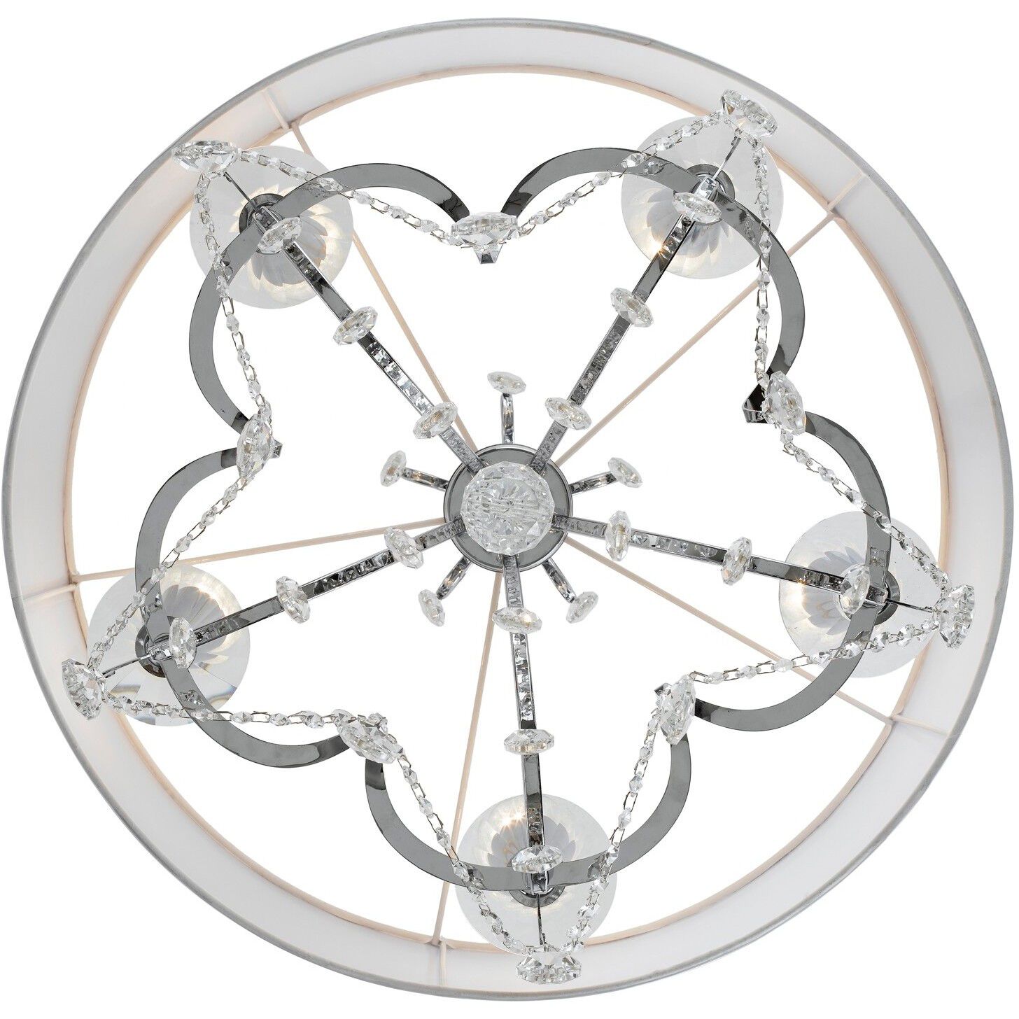 Othello 5 Light 24 inch Polished Chrome Chandelier Ceiling Light in Clear Swarovski Strass