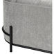 Brida 18.25 inch Gray with Black Ottoman
