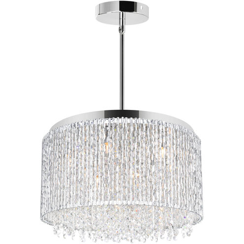 Claire 10 Light 16 inch Chrome Drum Shade Chandelier Ceiling Light