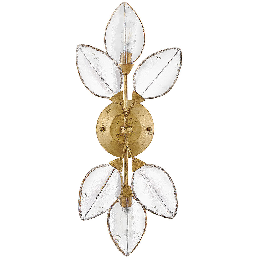 Amira 2 Light 9 inch Distressed Brass ADA Sconce Wall Light