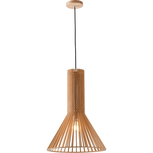 Canada 1 Light 16 inch Wood Single Pendant Lighting Ceiling Light