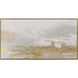 Sandstorm Gold Gray and Beige and Metallic and White Canvas