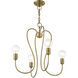 Lucerne 4 Light 20 inch Antique Brass Chandelier Ceiling Light