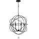 Solaris 6 Light 28.5 inch English Bronze Pendant Ceiling Light